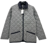 【LAVENHAM/ラベンハム】 キルティングジャケット カバーオール ウール グレーウール メンズ【中古】【真子質店】【GD】【Mox】