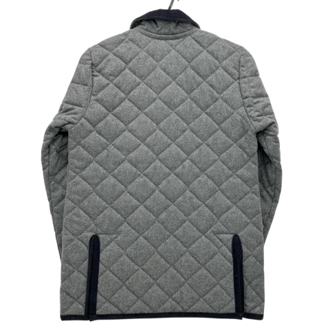 【LAVENHAM/ラベンハム】 キルティングジャケット カバーオール ウール グレーウール メンズ【中古】【真子質店】【GD】【Mox】