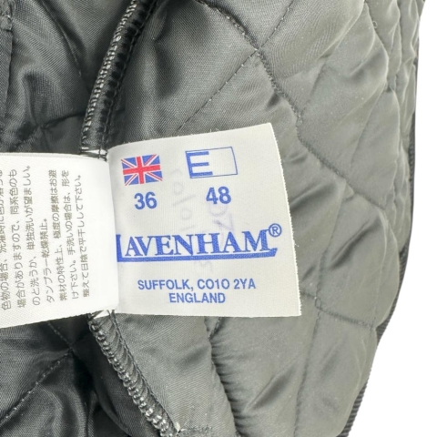 【LAVENHAM/ラベンハム】 キルティングジャケット カバーオール ウール グレーウール メンズ【中古】【真子質店】【GD】【Mox】
