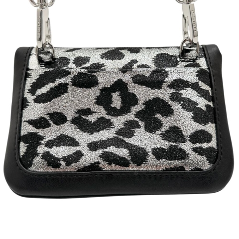 【PIERRE HARDY/ピエールアルディ】 アルファ ショルダーポーチ ショルダーバッグ レザー ブラック/シルバー レディース【中古】【真子質店】【BL】【IKx】