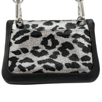 【PIERRE HARDY/ピエールアルディ】 アルファ ショルダーポーチ ショルダーバッグ レザー ブラック/シルバー レディース【中古】【真子質店】【BL】【IKx】