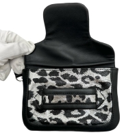 【PIERRE HARDY/ピエールアルディ】 アルファ ショルダーポーチ ショルダーバッグ レザー ブラック/シルバー レディース【中古】【真子質店】【BL】【IKx】