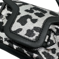 【PIERRE HARDY/ピエールアルディ】 アルファ ショルダーポーチ ショルダーバッグ レザー ブラック/シルバー レディース【中古】【真子質店】【BL】【IKx】