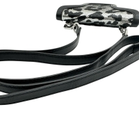 【PIERRE HARDY/ピエールアルディ】 アルファ ショルダーポーチ ショルダーバッグ レザー ブラック/シルバー レディース【中古】【真子質店】【BL】【IKx】