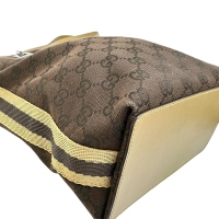 【GUCCI/グッチ】 31244  トートバッグ GGキャンバス/レザー ベージュ/ブラウン レディース【中古】【真子質店】【BL】【IMax】