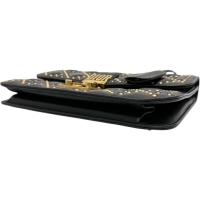 【Christian Dior/クリスチャンディオール】 アディクト スタッズ チェーンショルダー ショルダーバッグ レザー ブラックレザー/ゴールド金具 レディース【中古】【真子質店】【BL】【IxTMa】