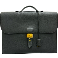 【HERMES/エルメス】 サックアデペッシュ41 ビジネスバッグ ブリーフケース トゴ/レザー ノワール（ブラック）/ゴールド金具 メンズ【中古】【真子質店】【BL】【MaMixx】