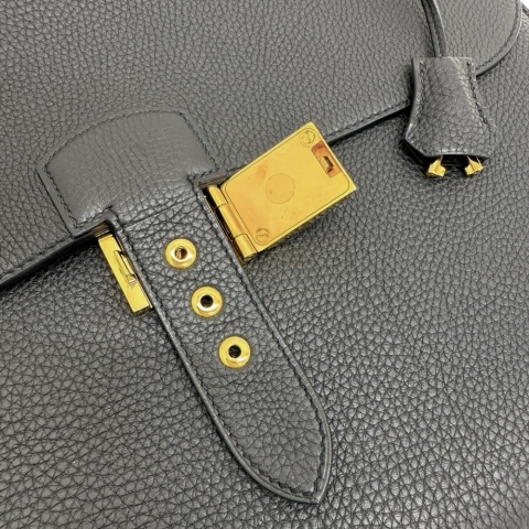 【HERMES/エルメス】 サックアデペッシュ41 ビジネスバッグ ブリーフケース トゴ/レザー ノワール（ブラック）/ゴールド金具 メンズ【中古】【真子質店】【BL】【MaMixx】