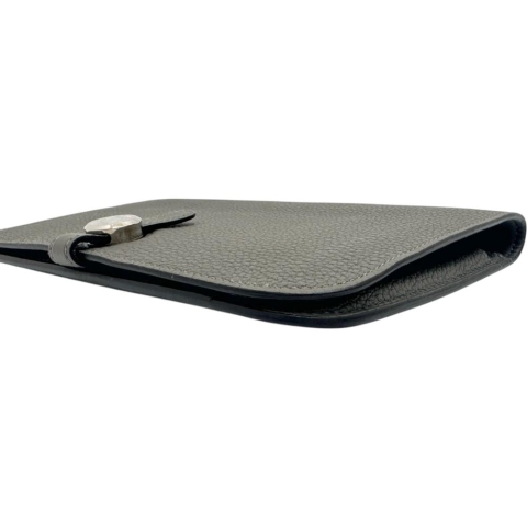 【HERMES/エルメス】 ドゴン デュオGM  長財布 B刻印（2023年製） レザー/トゴ グレー（グリメイヤー）/シルバー金具 レディース【中古】【真子質店】【BL】【IDxx】