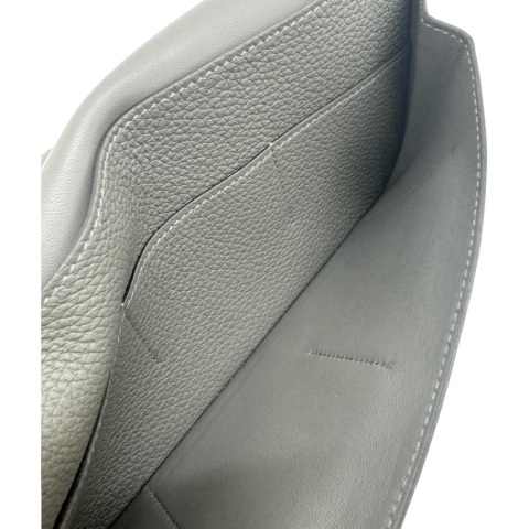 【HERMES/エルメス】 ドゴン デュオGM  長財布 B刻印（2023年製） レザー/トゴ グレー（グリメイヤー）/シルバー金具 レディース【中古】【真子質店】【BL】【IDxx】