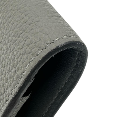 【HERMES/エルメス】 ドゴン デュオGM  長財布 B刻印（2023年製） レザー/トゴ グレー（グリメイヤー）/シルバー金具 レディース【中古】【真子質店】【BL】【IDxx】