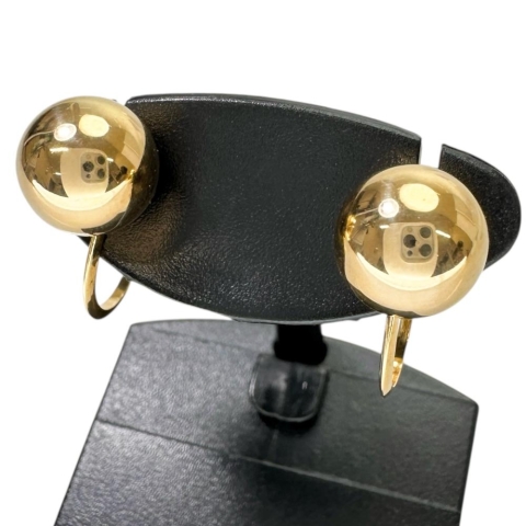 ボール イヤリング K18ゴールド 18金 1.6g レディース【中古】【真子質店】【BL】【TMox】【ex】