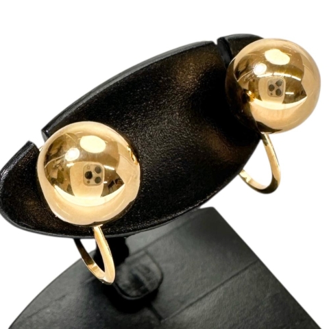 ボール イヤリング K18ゴールド 18金 1.6g レディース【中古】【真子質店】【BL】【TMox】【ex】