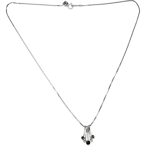 アレキサンドライト 0.28ct ダイヤモンド 0.16ct ネックレス Pt900プラチナ/Pt850プラチナ 7.0g 43cm レディース【中古】【真子質店】【NN】【KKx】