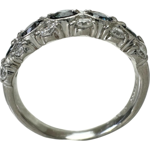 10号 アレキサンドライト 0.52ct ダイヤモンド 0.30ct リング・指輪 Pt900プラチナ 4.6g レディース【中古】【真子質店】【NN】【IxKMi】