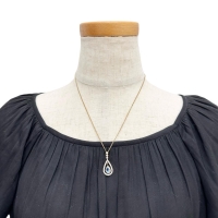 アクアマリン(サンタマリア) 0.49ct ダイヤモンド 0.74ct ペンダントトップ K18ゴールド 18金 1.7g レディース【中古】【真子質店】【NN】【MoMaS】