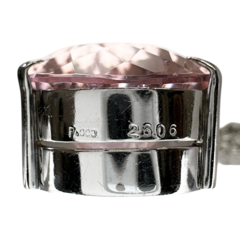 モルガナイト 26.06ct ダイヤモンド 0.02ct ネックレス Pt900プラチナ/Pt850プラチナ/K14WG(カン部分のみ) 16.2g 50cm レディース【中古】【真子質店】【NN】【TDTx】