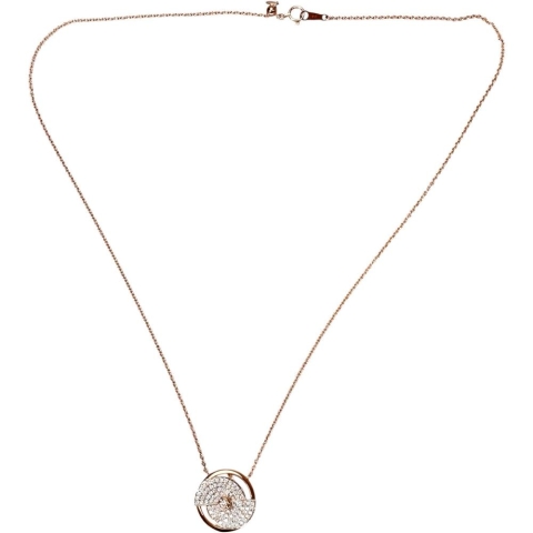 【ラソマ】 スイング  ダイヤモンド 0.65ct ネックレス K18PGピンクゴールド 18金/K18WGホワイトゴールド 18金 8.3g 52cm レディース【中古】【真子質店】【NN】【IYMiMa】