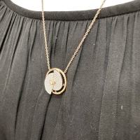 【ラソマ】 スイング  ダイヤモンド 0.65ct ネックレス K18PGピンクゴールド 18金/K18WGホワイトゴールド 18金 8.3g 52cm レディース【中古】【真子質店】【NN】【IYMiMa】