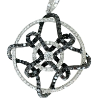 【ラソマ】(チェーンのみ) ダイヤモンド(ブラックダイヤ込み) 1.14ct ネックレス K18WGホワイトゴールド 18金 6.8g 46cm レディース【中古】【真子質店】【NN】【ITIx】