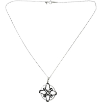 【ラソマ】(チェーンのみ) ダイヤモンド(ブラックダイヤ込み) 1.14ct ネックレス K18WGホワイトゴールド 18金 6.8g 46cm レディース【中古】【真子質店】【NN】【ITIx】