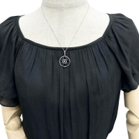 【ラソマ】(チェーンのみ) ダイヤモンド(ブラックダイヤ込み) 1.14ct ネックレス K18WGホワイトゴールド 18金 6.8g 46cm レディース【中古】【真子質店】【NN】【ITIx】