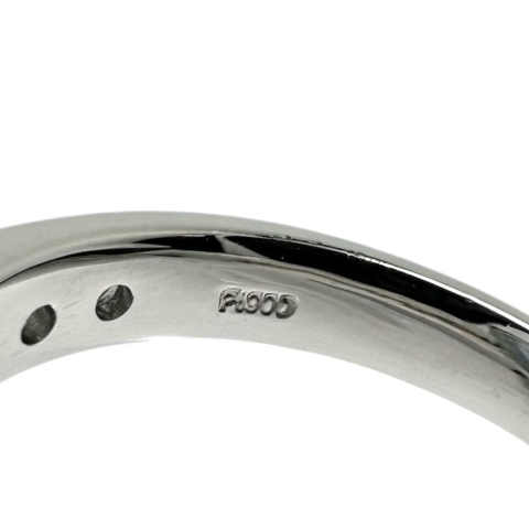 11.5号 アクアマリン 4.02ct ダイヤモンド 計0.27ct リング・指輪 Pt900プラチナ 7.6g レディース【中古】【真子質店】【NN】【IDMax】