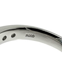 11.5号 アクアマリン 4.02ct ダイヤモンド 計0.27ct リング・指輪 Pt900プラチナ 7.6g レディース【中古】【真子質店】【NN】【IDMax】