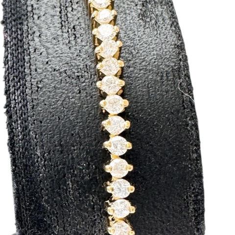 テニスブレスレット ダイヤモンド 2.00ct ブレスレット K18ゴールド 18金 6.9g 18cm レディース【中古】【真子質店】【NN】【ITYMo】