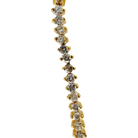 テニスブレスレット ダイヤモンド 2.00ct ブレスレット K18ゴールド 18金 6.9g 18cm レディース【中古】【真子質店】【NN】【ITYMo】