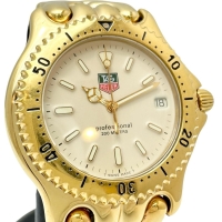 【TAG HEUER/タグホイヤー】 S94.006K プロフェッショナル 腕時計 GP クオーツ ベージュ文字盤/ゴールドベルト メンズ【中古】【真子質店】【GD】【Moxx】