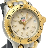【TAG HEUER/タグホイヤー】 WG1421-0 プロフェッショナル 200 腕時計 ステンレススチール/GP クオーツ ベージュ文字盤/ゴールドシルバーコンビベルト レディース【中古】【真子質店】【NN】【TMix】