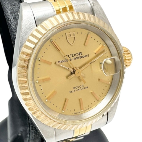 【TUDOR/チューダー/チュードル】 92413N プリンスデイト 腕時計 ステンレススチール/YG 自動巻き/オートマ シャンパン文字盤/コンビベルト レディース【中古】【真子質店】【GD】【MiMix】