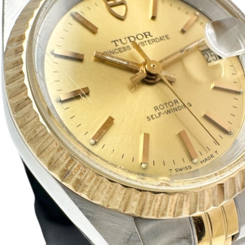 【TUDOR/チューダー/チュードル】 92413N プリンスデイト 腕時計 ステンレススチール/YG 自動巻き/オートマ シャンパン文字盤/コンビベルト レディース【中古】【真子質店】【GD】【MiMix】