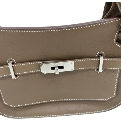 【HERMES/エルメス】 ジプシエール ミニ  ショルダーバッグ エバーカラー/レザー エトゥープ/シルバー金具 レディース【中古】【真子質店】【BL】【MiMixx】