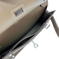 【HERMES/エルメス】 ジプシエール ミニ  ショルダーバッグ エバーカラー/レザー エトゥープ/シルバー金具 レディース【中古】【真子質店】【BL】【MiMixx】