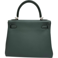 【HERMES/エルメス】 ケリー25 2WAYバッグ ハンドバッグ ヴォースイフト 深緑（ヴェールマングローブ）/ シルバー金具 レディース【中古】【真子質店】【BL】【TDMoxx】