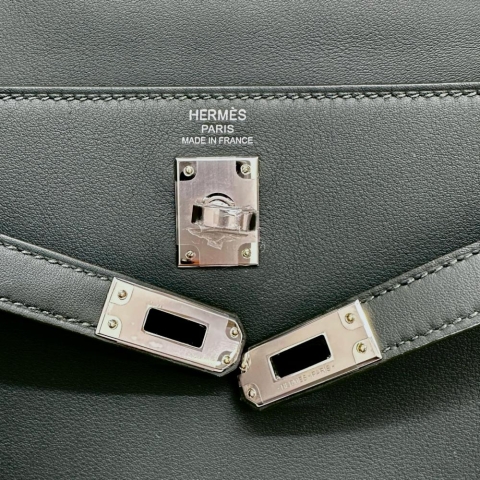 【HERMES/エルメス】 ケリー25 2WAYバッグ ハンドバッグ ヴォースイフト 深緑（ヴェールマングローブ）/ シルバー金具 レディース【中古】【真子質店】【BL】【TDMoxx】