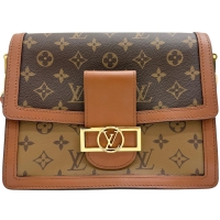 【LOUIS VUITTON/ルイ・ヴィトン】 M45958 モノグラムリバース ドーフィーヌMM ショルダーバッグ モノグラムキャンバス PVC/ゴールド金具 レディース【中古】【真子質店】【BL】【IMiKx】