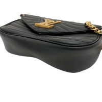 【LOUIS VUITTON/ルイ・ヴィトン】 M51498 ニューウェーブ ２WAYチェーンショルダーバッグMM ショルダーバッグ レザー ブラックレザー/ゴールド金具 レディース【中古】【真子質店】【BL】【IYMox】
