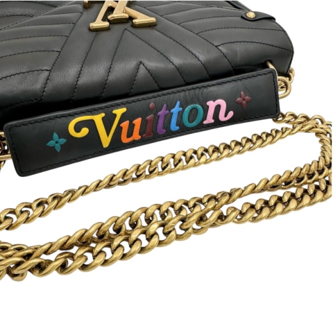 【LOUIS VUITTON/ルイ・ヴィトン】 M51498 ニューウェーブ ２WAYチェーンショルダーバッグMM ショルダーバッグ レザー ブラックレザー/ゴールド金具 レディース【中古】【真子質店】【BL】【IYMox】