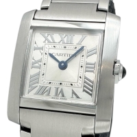 【CARTIER/カルティエ】 WSTA0065 新型 タンクフランセーズ 保証書/ギャラ/箱付 腕時計 ステンレススチール クオーツ 2023年製 シルバー文字盤 レディース【中古】【真子質店】【BL】【MaSMix】