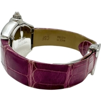 【CARTIER/カルティエ】 W62017V3 ロードスターSM 腕時計 ステンレススチール/レザー クオーツ ピンク文字盤/ヴァイオレットレザーベルト レディース【中古】【真子質店】【BL】【TDxS】