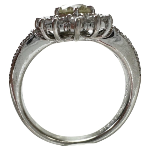 12.5号 中央ダイヤモンド（推定VLY/SI/GOODクラス） 0.504ct その他ダイヤモンド 0.50ct リング・指輪 Pt900プラチナ 6.8g レディース【中古】【真子質店】【NN】【Dxx】