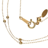 デザインボールチェーン ネックレス K18PGピンクゴールド 18金 1.8g 60.5cm レディース【中古】【真子質店】【BL】【Ixx】【ex】