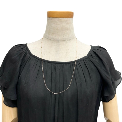 デザインボールチェーン ネックレス K18PGピンクゴールド 18金 1.8g 60.5cm レディース【中古】【真子質店】【BL】【Ixx】【ex】