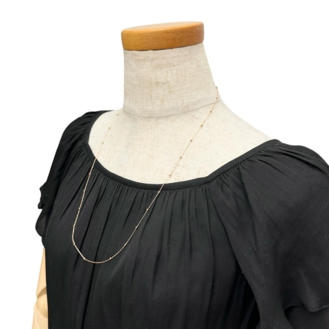 デザインボールチェーン ネックレス K18PGピンクゴールド 18金 1.8g 60.5cm レディース【中古】【真子質店】【BL】【Ixx】【ex】