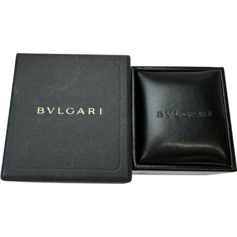 23号【BVLGARI/ブルガリ】 メンズOK ダブルロゴ ダイヤモンド1P リング・指輪 K18WGホワイトゴールド 18金 7.4g レディース【中古】【真子質店】【BL】【IDMax】