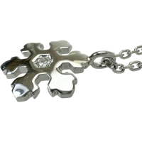 【BVLGARI/ブルガリ】 スノーフレーク ダイヤモンド ネックレス K18WGホワイトゴールド 18金 8.8g 40cm レディース【中古】【真子質店】【BL】【IKIY】