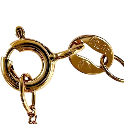 フラワーモチーフ ダイヤモンド ネックレス K18PGピンクゴールド 18金 3.6g 46cm レディース【中古】【真子質店】【NN】【YxMo】